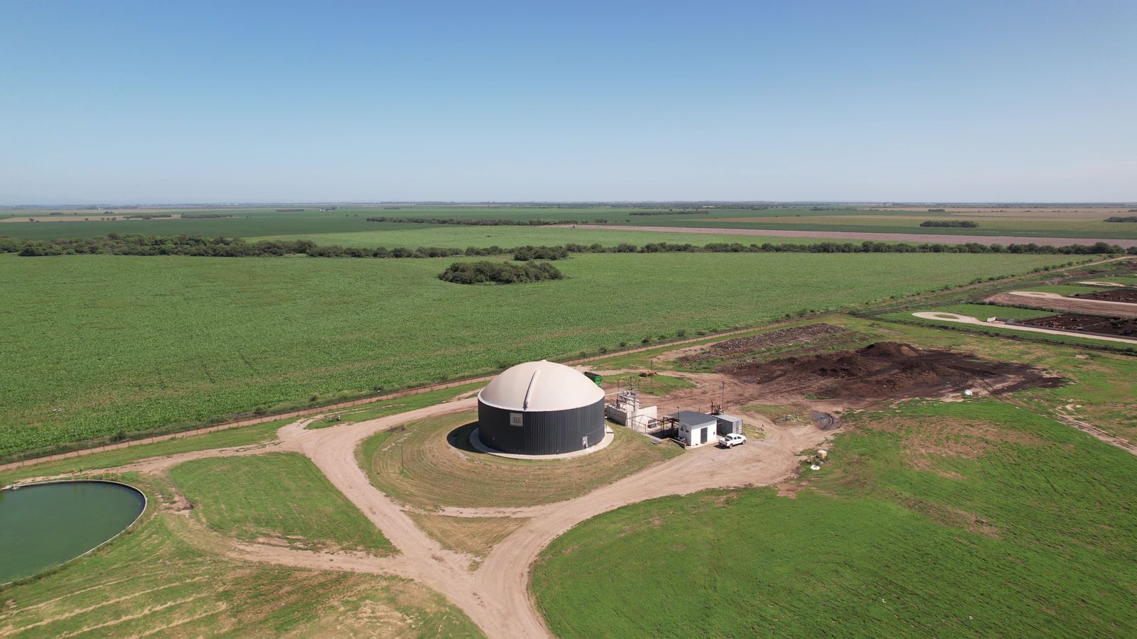 Biodigestor en campo cordobés